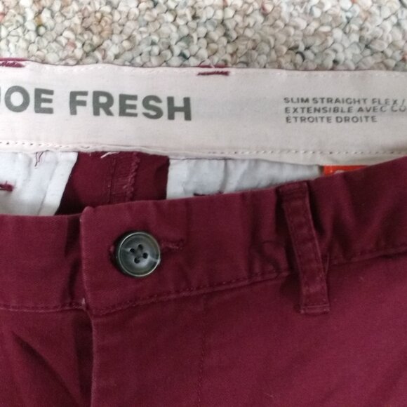 Joe Fresh Red Slim Straight Flex Pants! - Picture 4 of 6